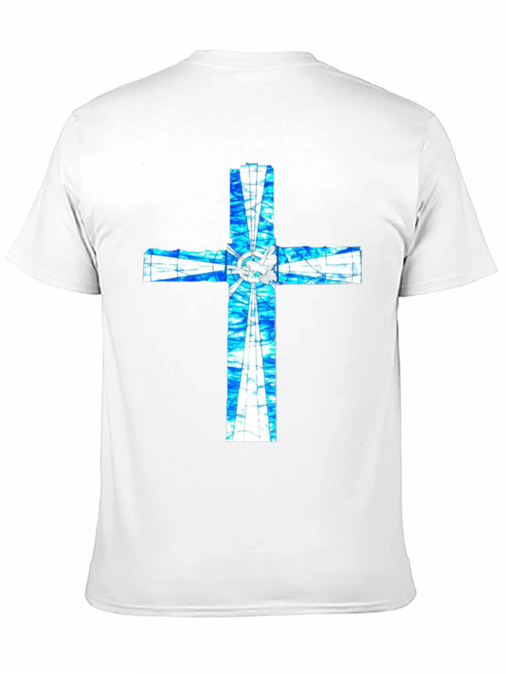 Stained Glass Cross Graphic T-Shirt