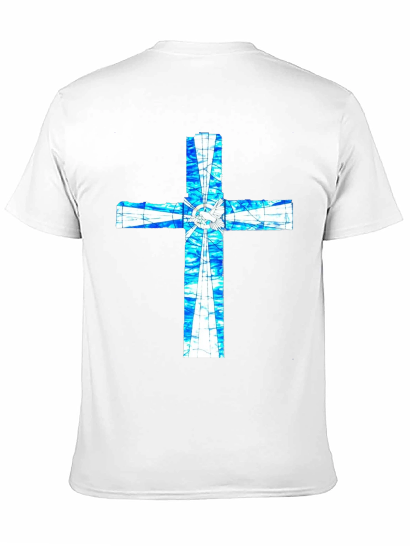 Stained Glass Cross Graphic T-Shirt