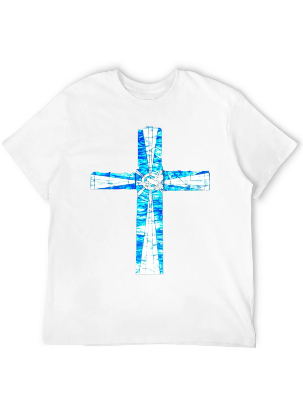 Stained Glass Cross Graphic T-Shirt