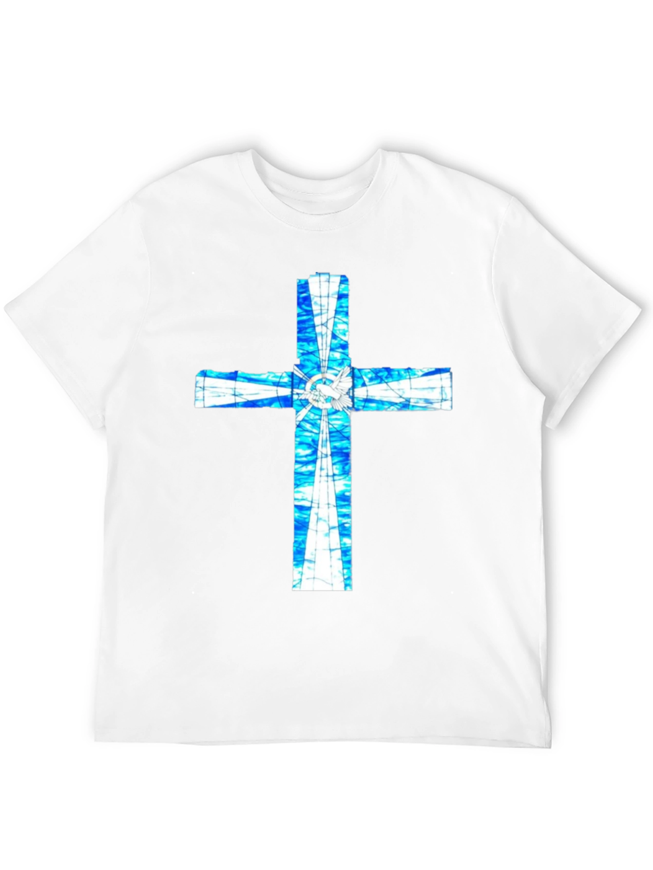 Stained Glass Cross Graphic T-Shirt