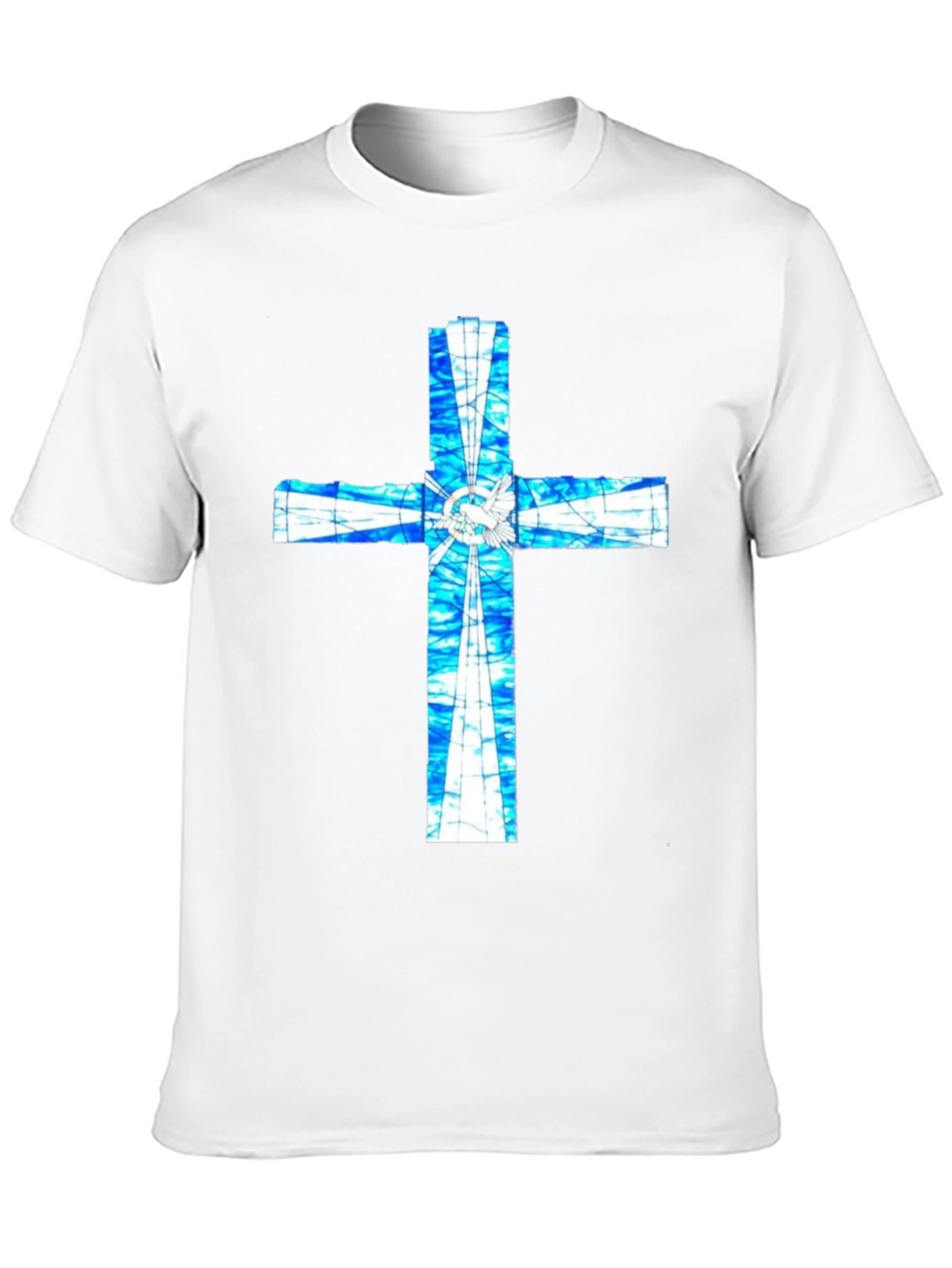 Stained Glass Cross Graphic T-Shirt