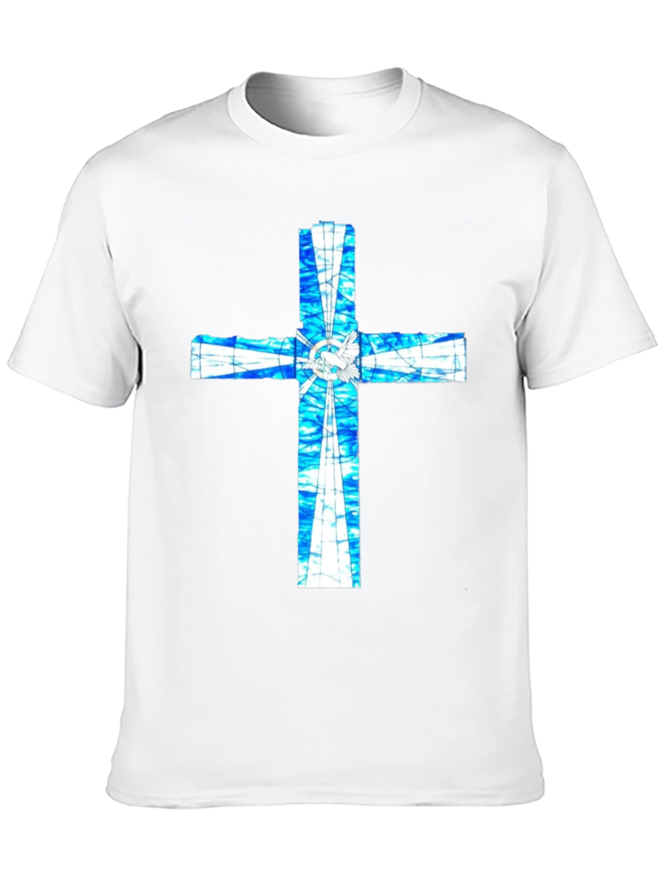 Stained Glass Cross Graphic T-Shirt