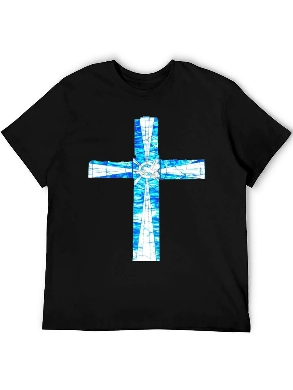 Stained Glass Cross Graphic T-Shirt