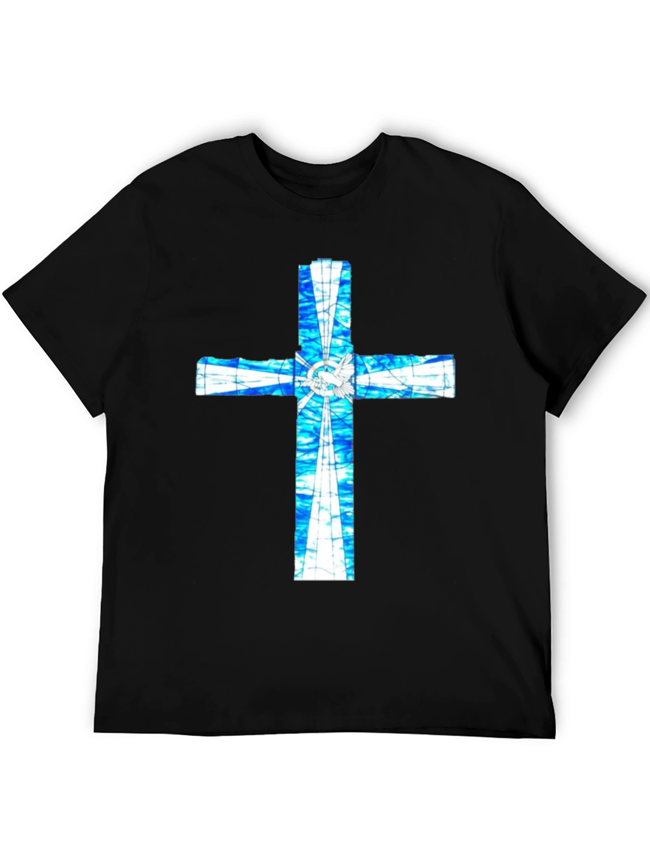 Stained Glass Cross Graphic T-Shirt