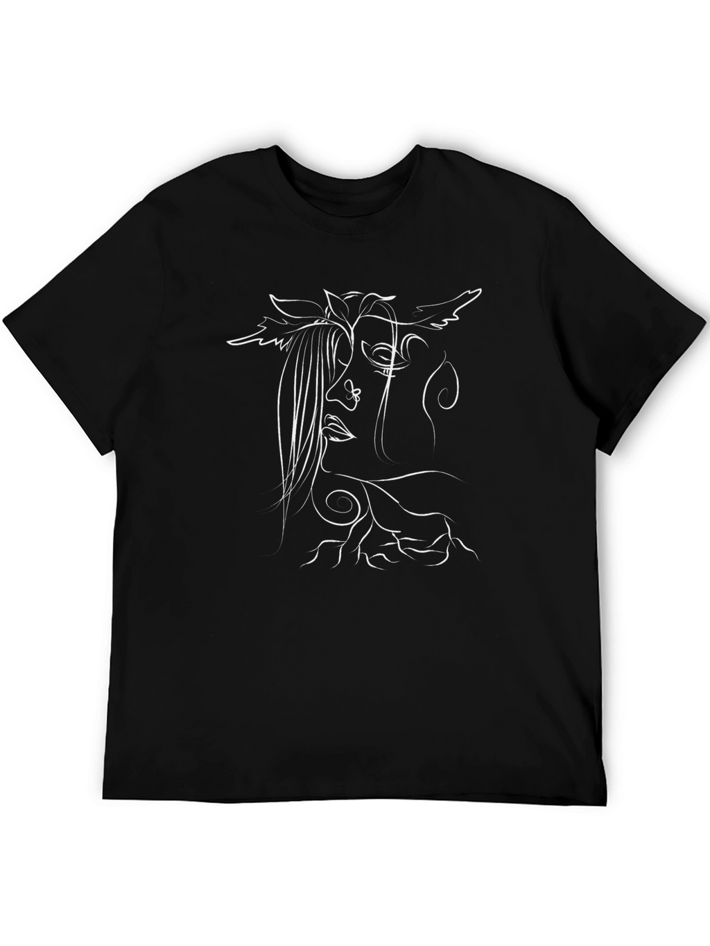 Abstract Woman Line Art Graphic Tee