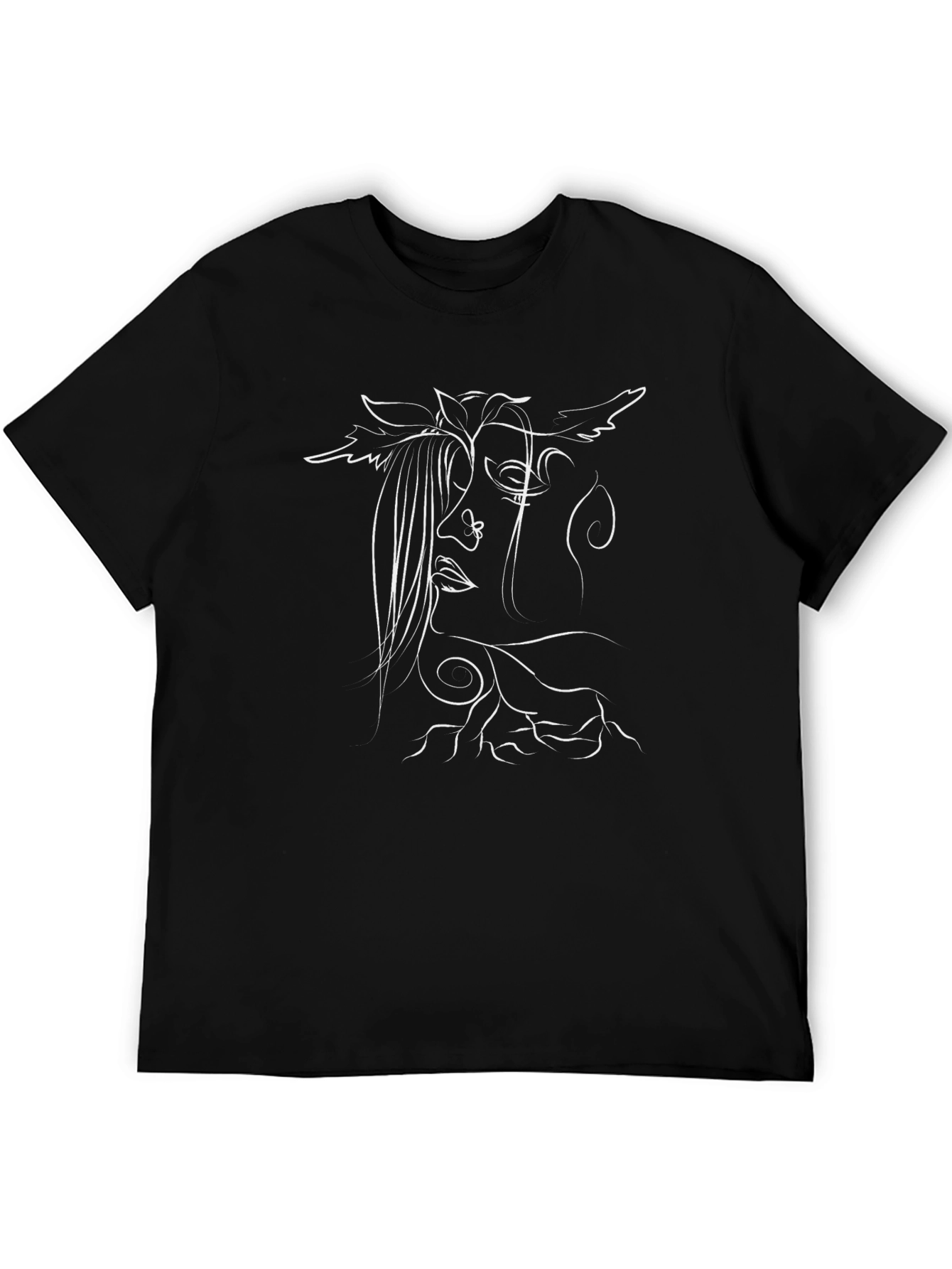 Abstract Woman Line Art Graphic Tee
