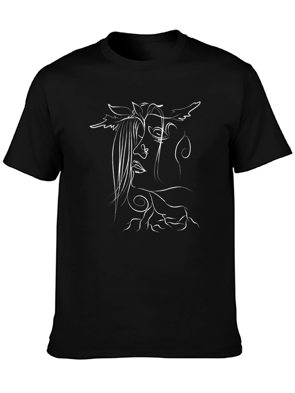 Abstract Woman Line Art Graphic Tee