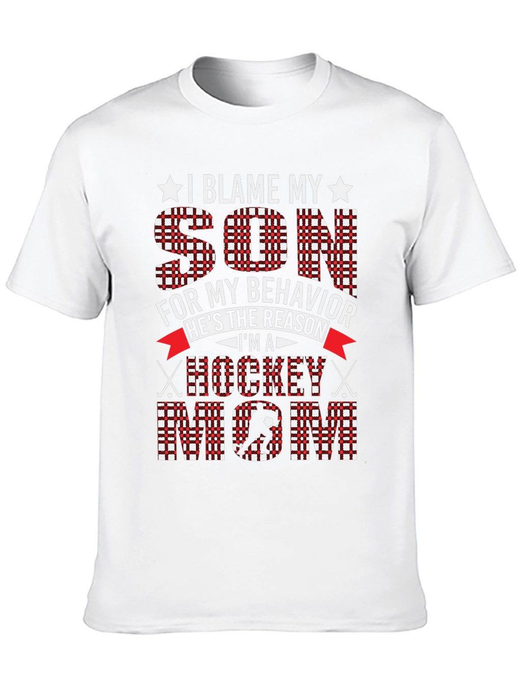 I Blame My Son Hockey Mom Graphic Tee