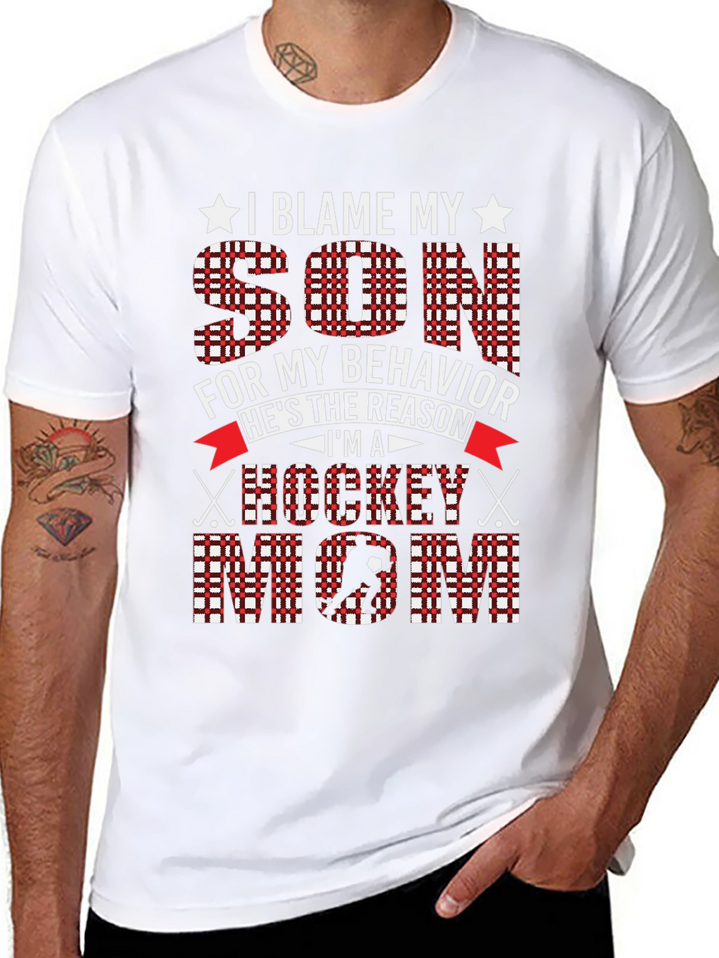 I Blame My Son Hockey Mom Graphic Tee