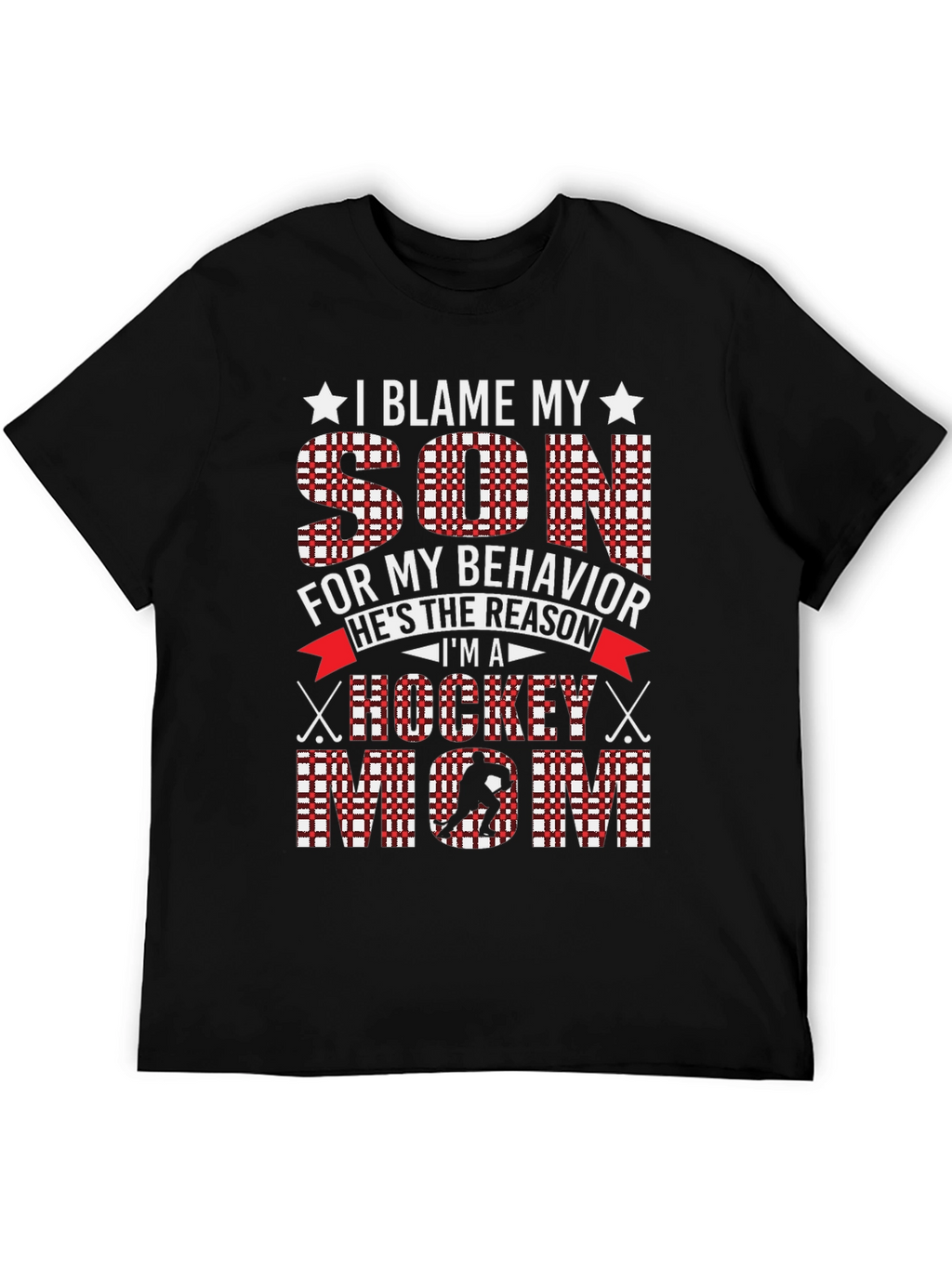 I Blame My Son Hockey Mom Graphic Tee
