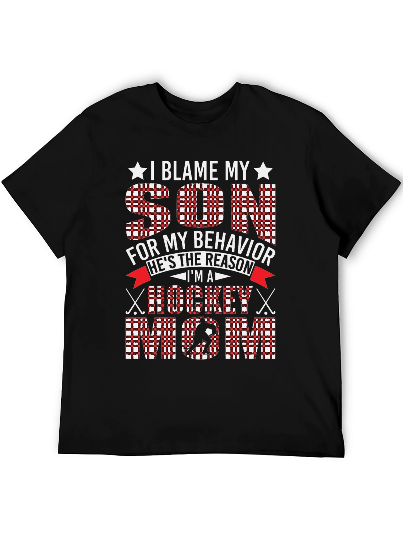 I Blame My Son Hockey Mom Graphic Tee