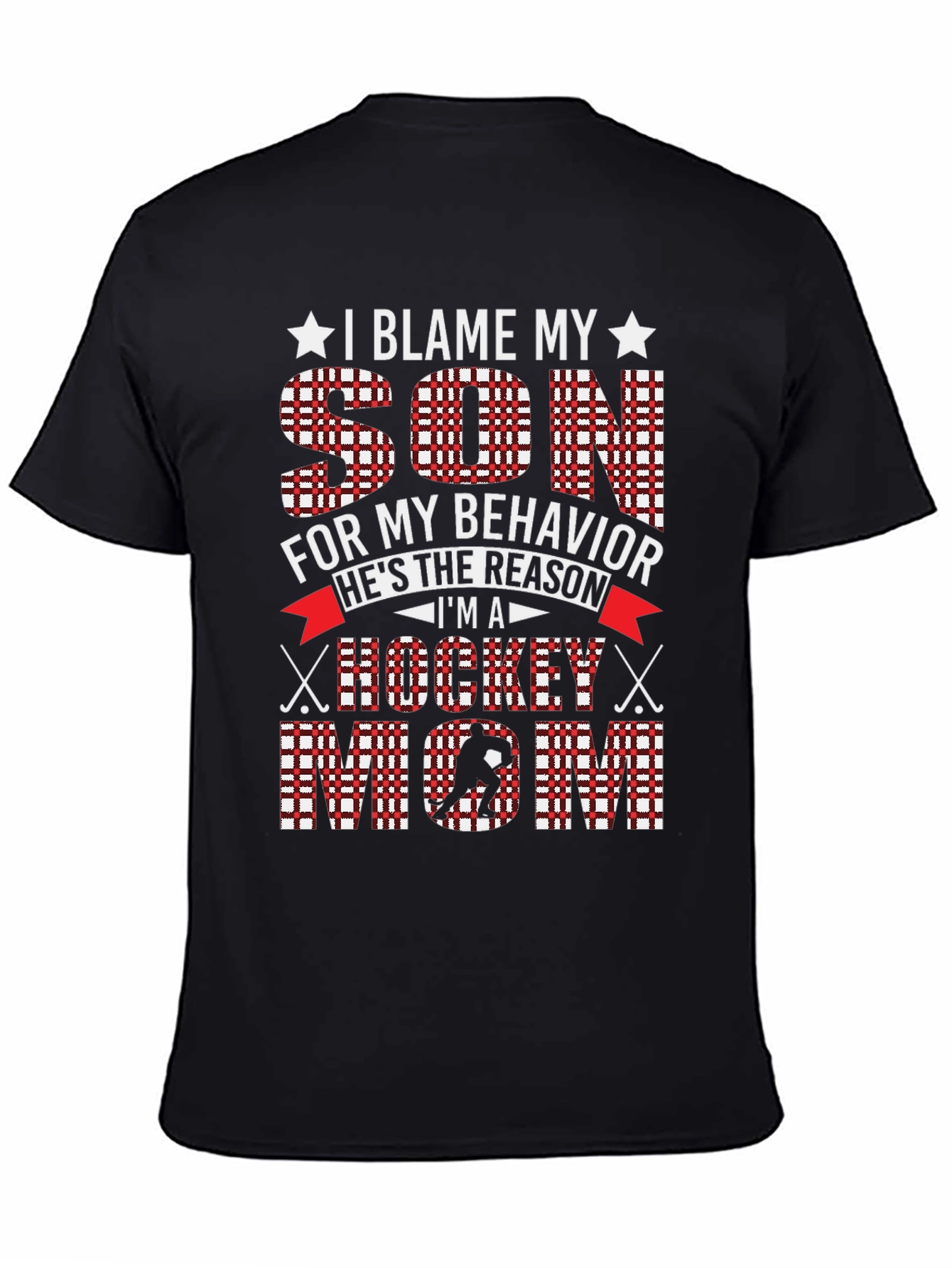 I Blame My Son Hockey Mom Graphic Tee