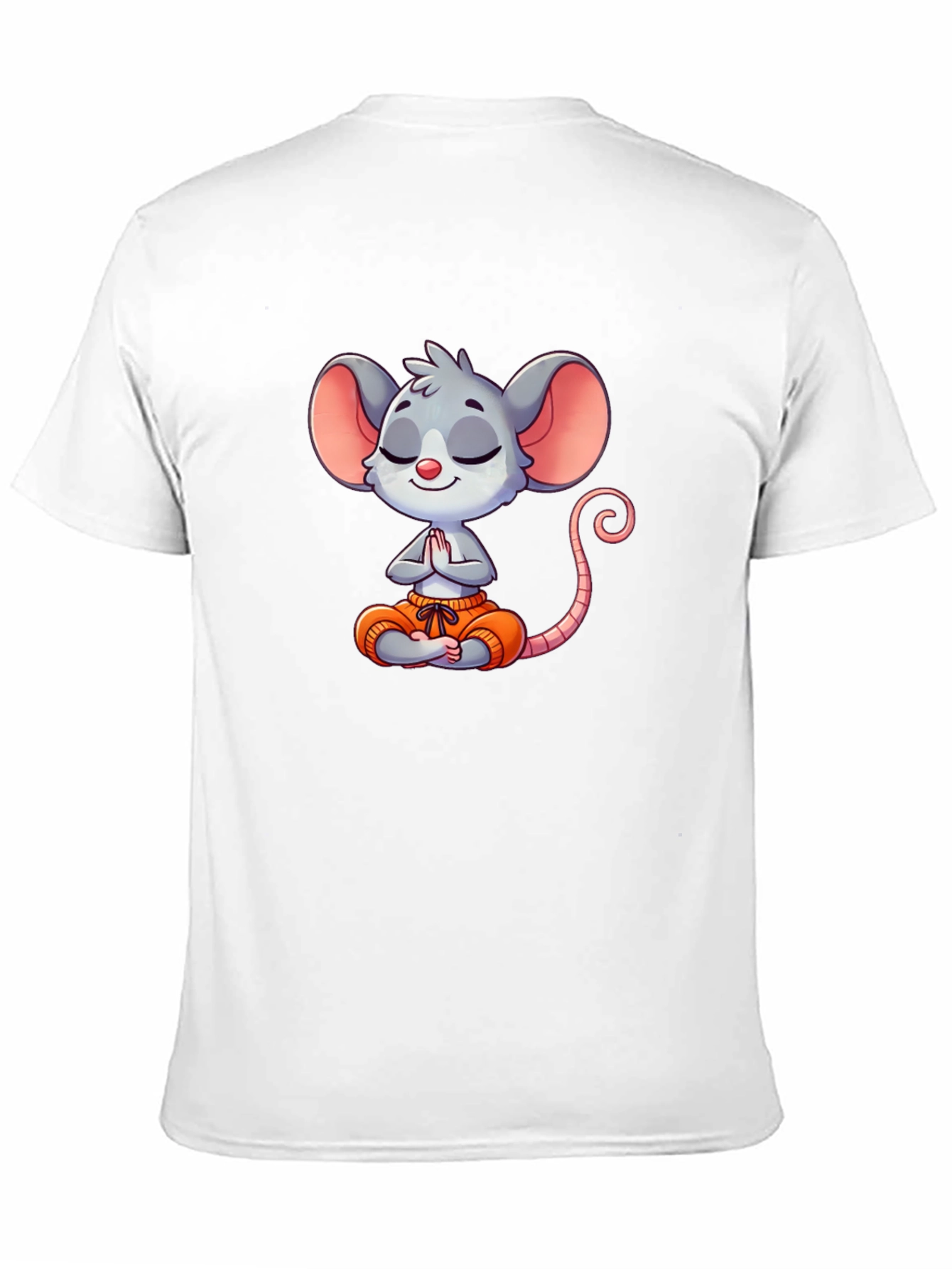 Meditating Mouse Graphic T-Shirt - Black