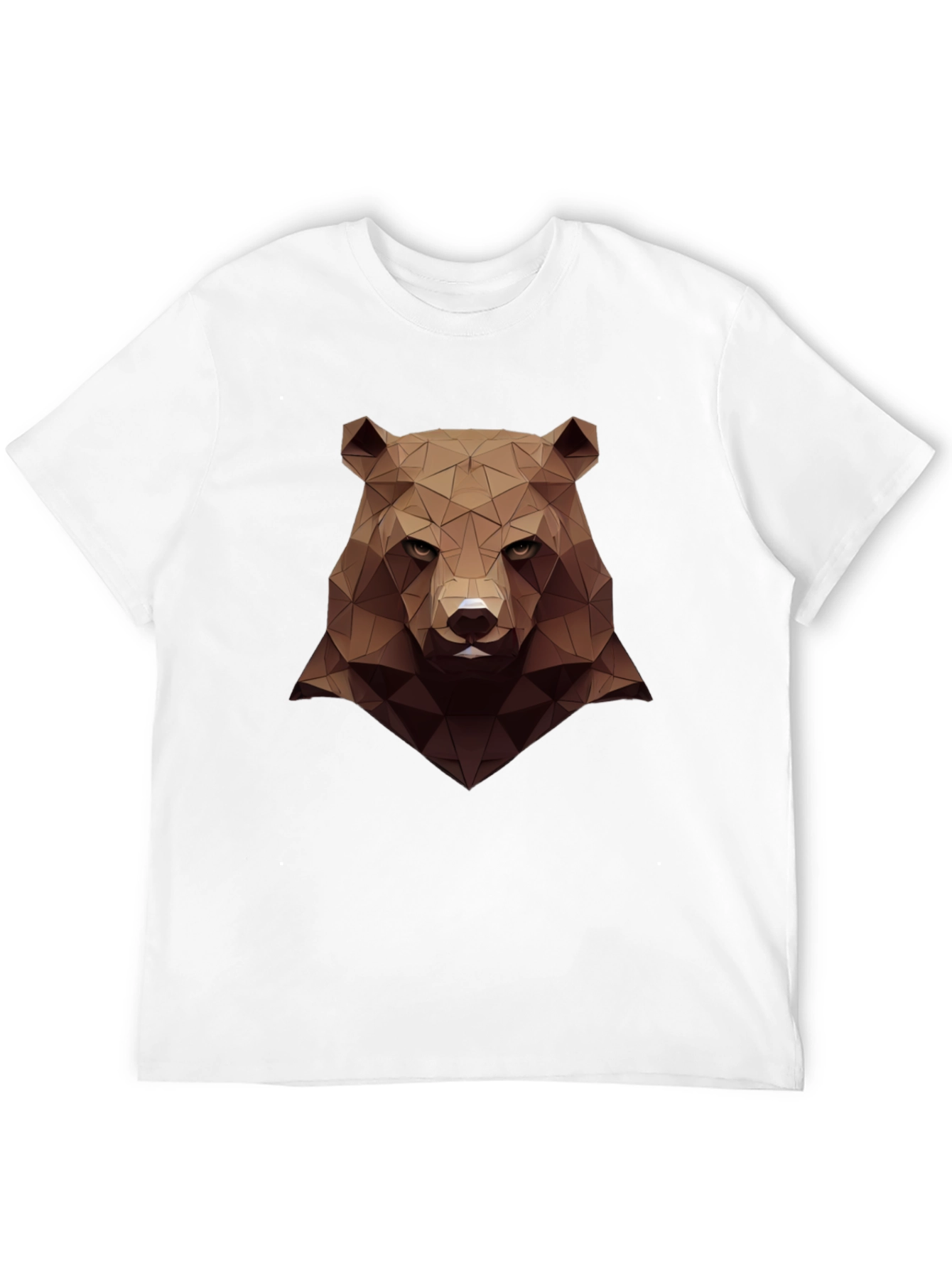 Geometric Bear Graphic Tee - Mens Black Shirt