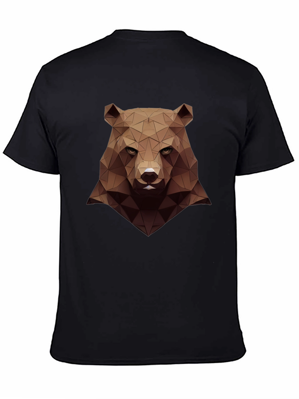 Geometric Bear Graphic Tee - Mens Black Shirt