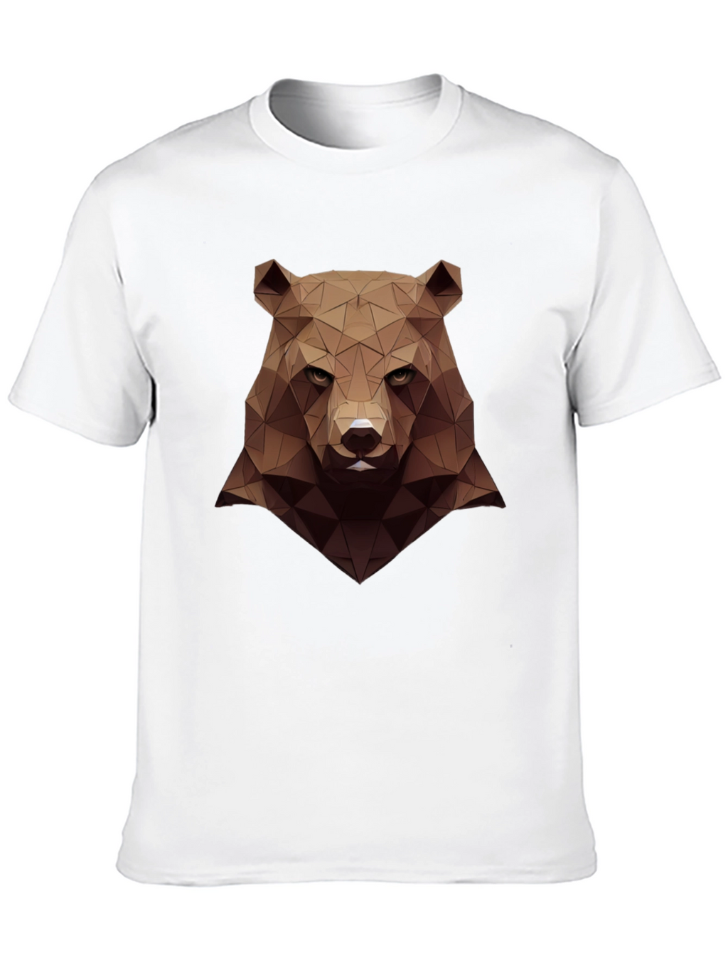 Geometric Bear Graphic Tee - Mens Black Shirt