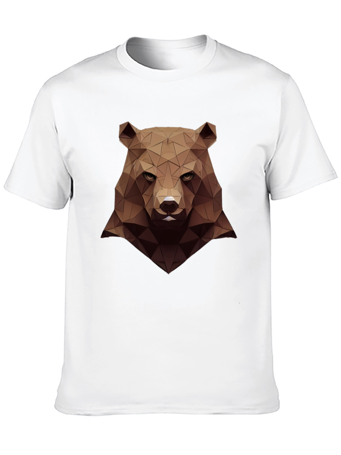 Geometric Bear Graphic Tee - Mens Black Shirt