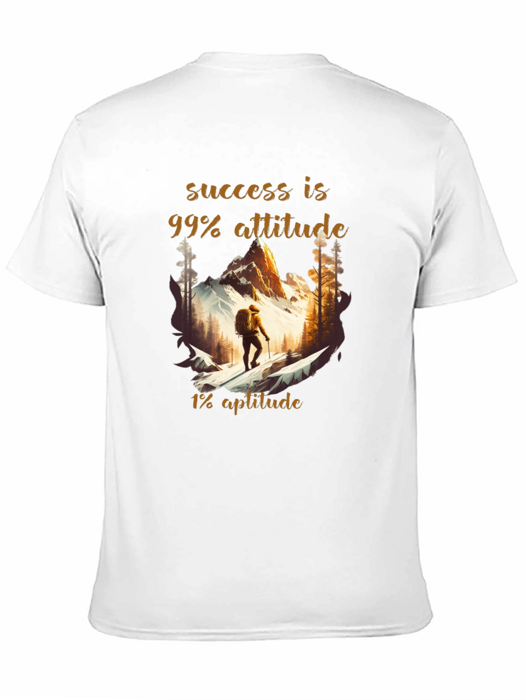 Success Attitude Mountain Hiking Graphic T-Shirt