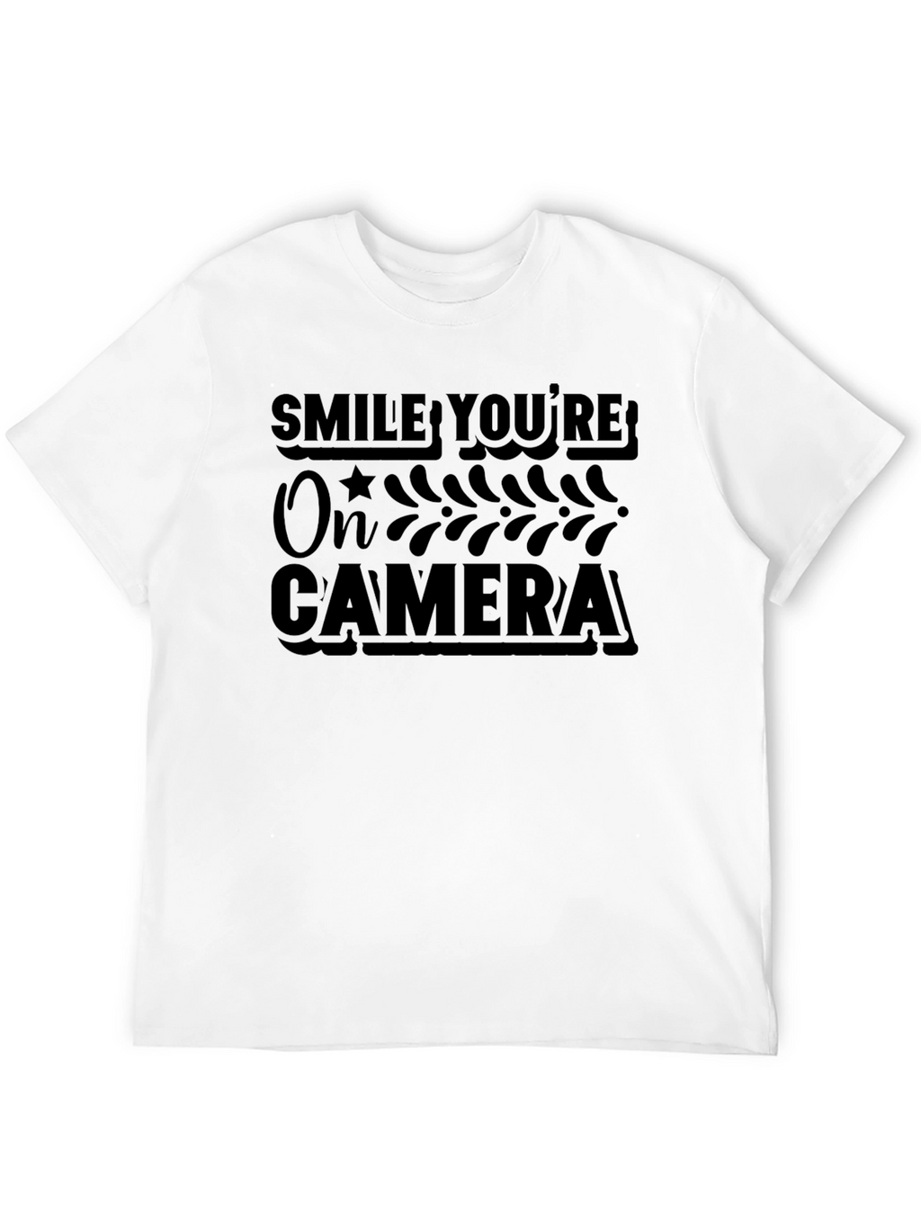 Smile Youre On Camera Black Graphic Tee