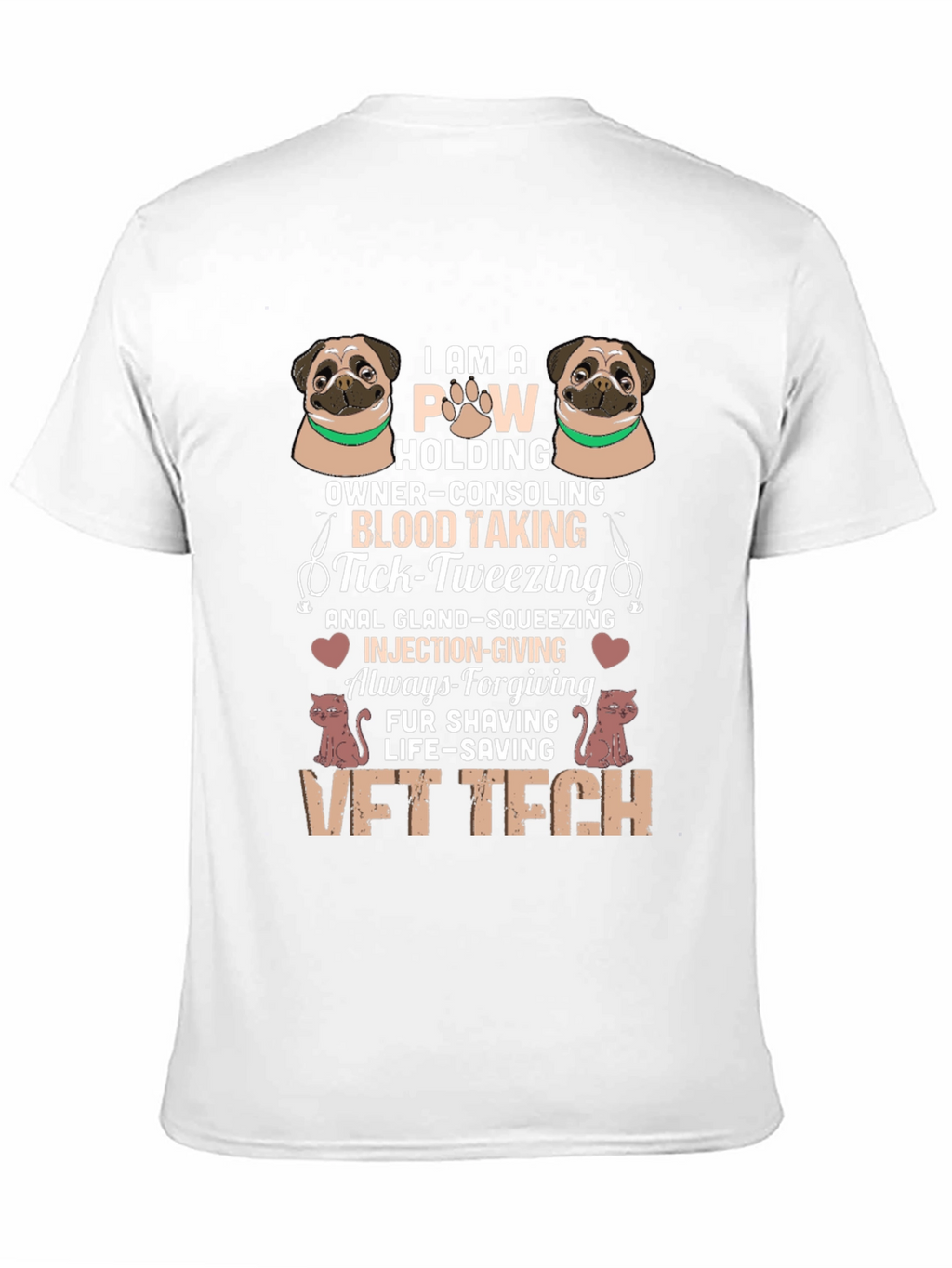 VET TECH T-Shirt - Paw Holding Life-Saving