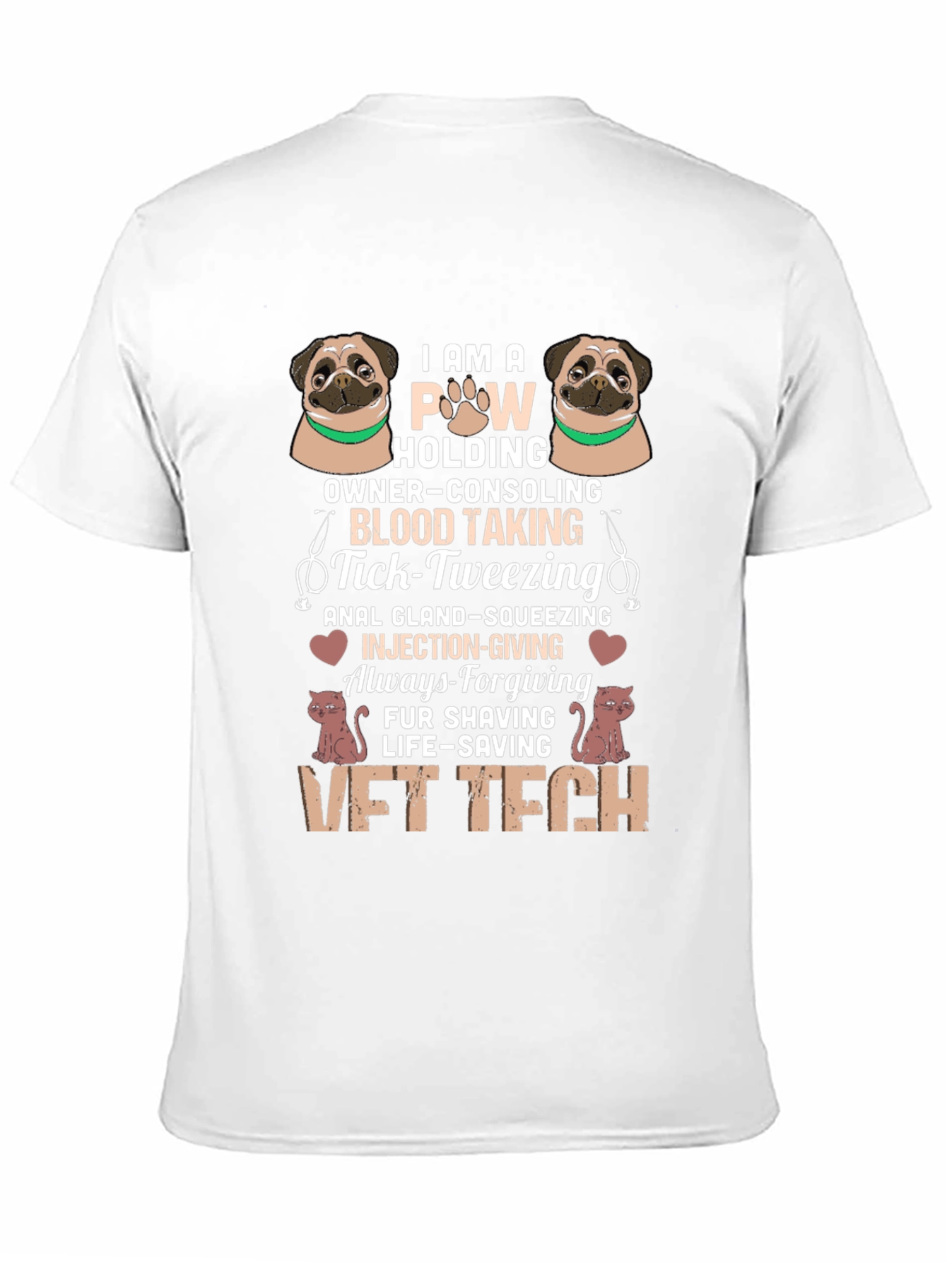 VET TECH T-Shirt - Paw Holding Life-Saving