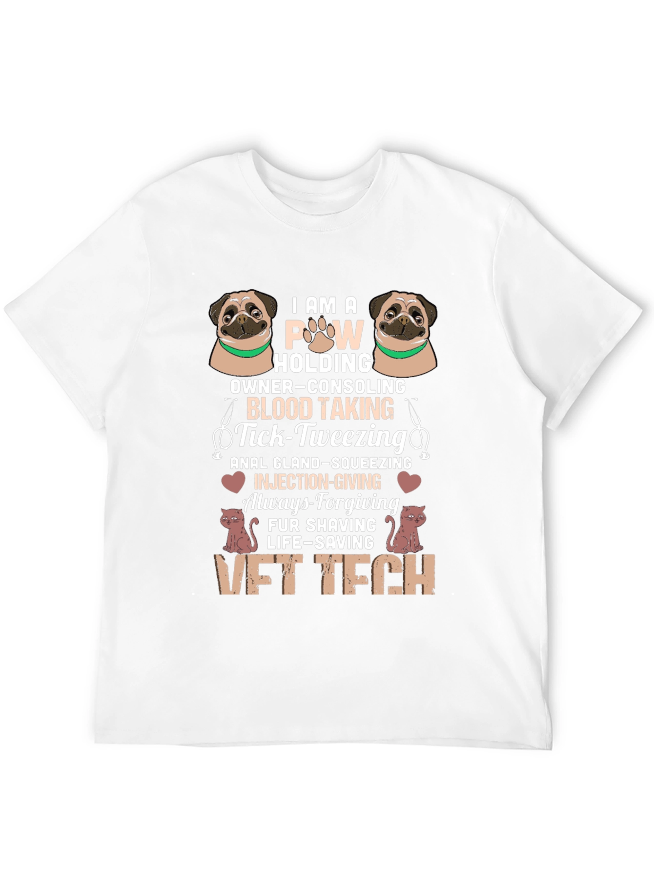 VET TECH T-Shirt - Paw Holding Life-Saving