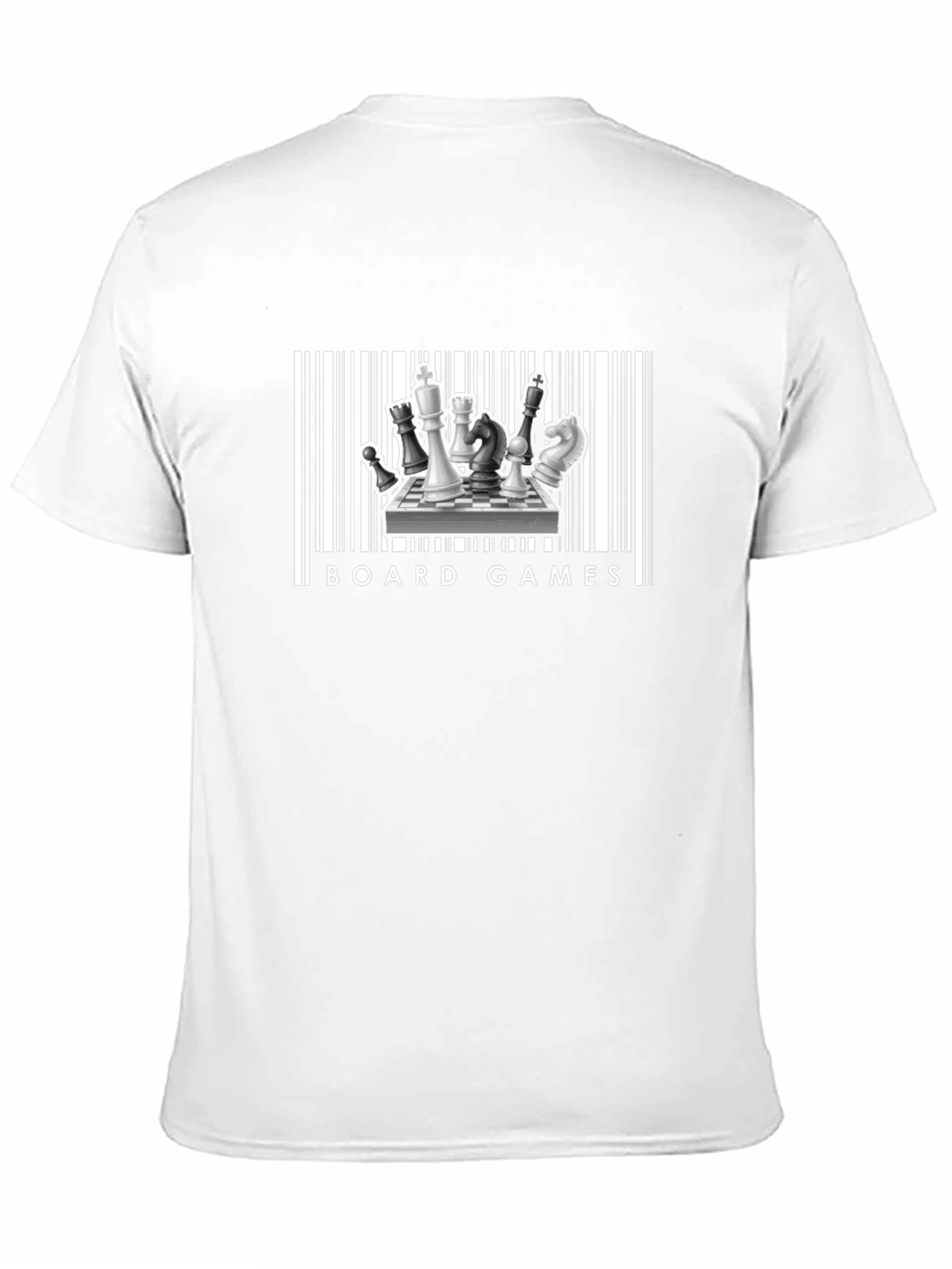 Board Games Barcode T-Shirt - Chess Design
