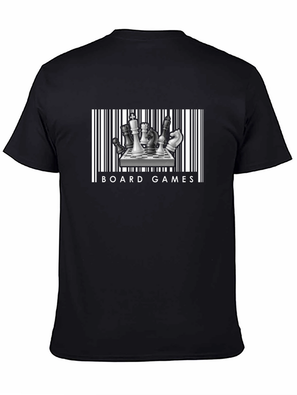 Board Games Barcode T-Shirt - Chess Design