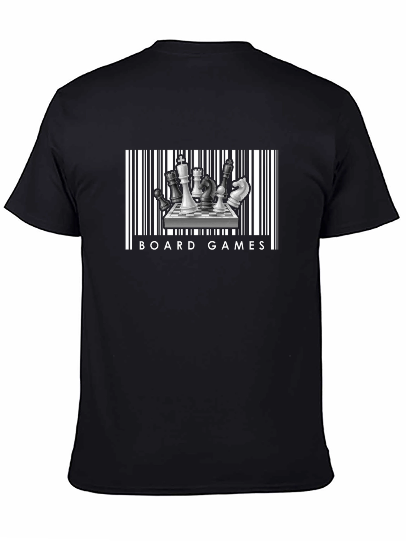 Board Games Barcode T-Shirt - Chess Design