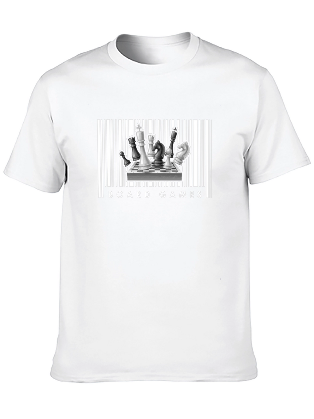 Board Games Barcode T-Shirt - Chess Design