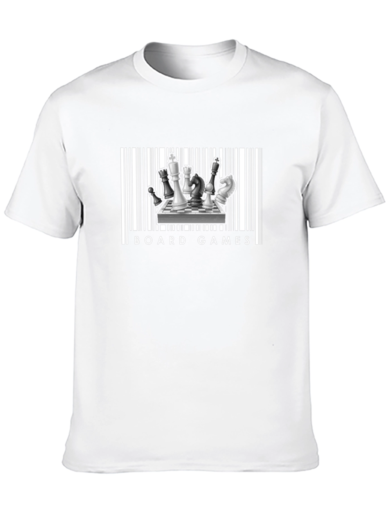 Board Games Barcode T-Shirt - Chess Design