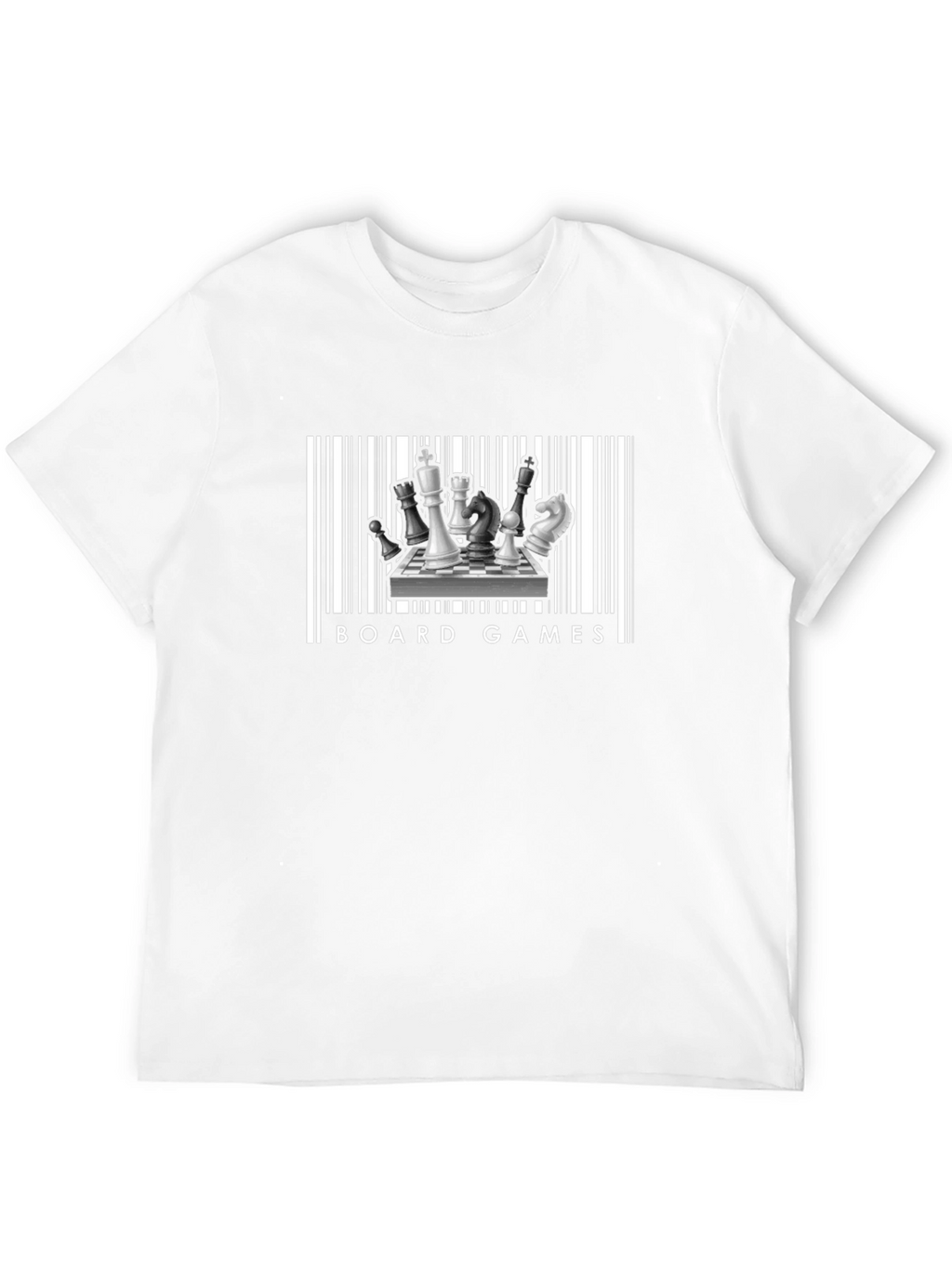 Board Games Barcode T-Shirt - Chess Design