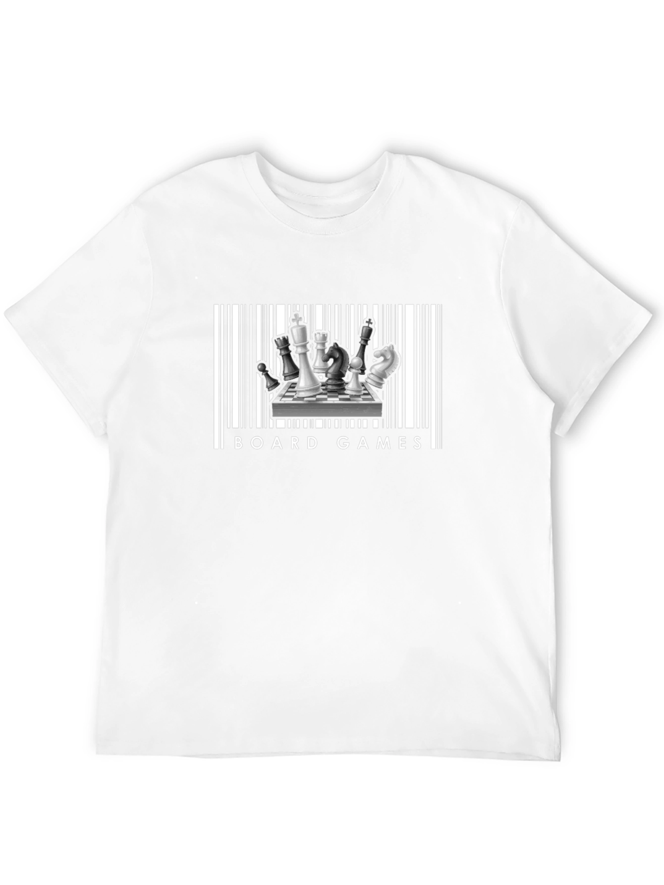 Board Games Barcode T-Shirt - Chess Design