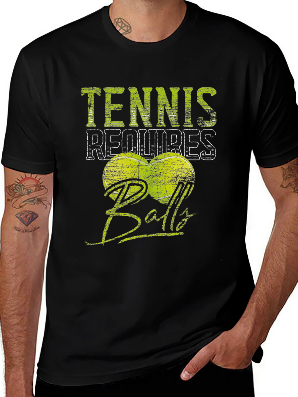 Tennis Requires Balls T-Shirt - Funny Sport Tee