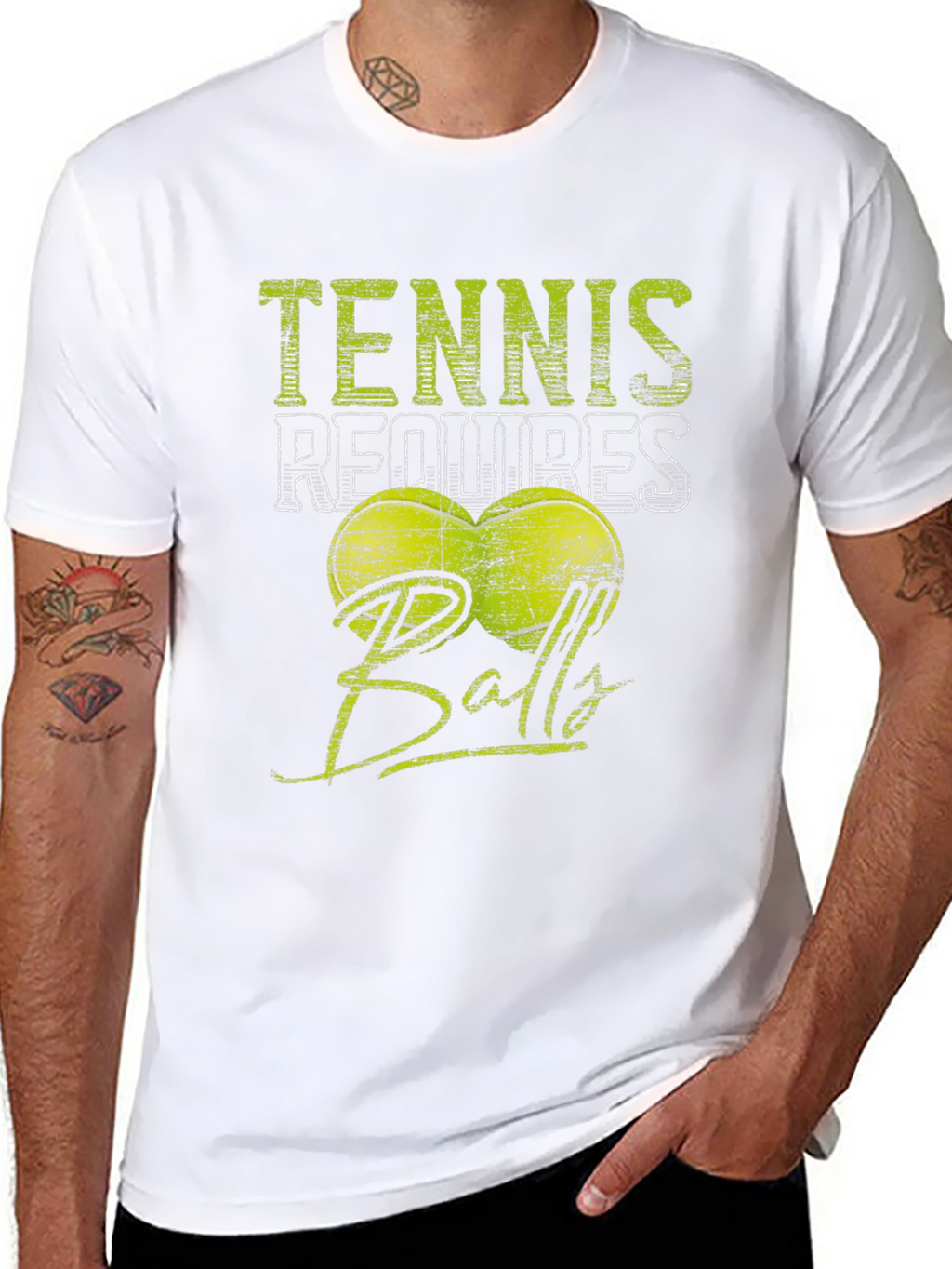 Tennis Requires Balls T-Shirt - Funny Sport Tee