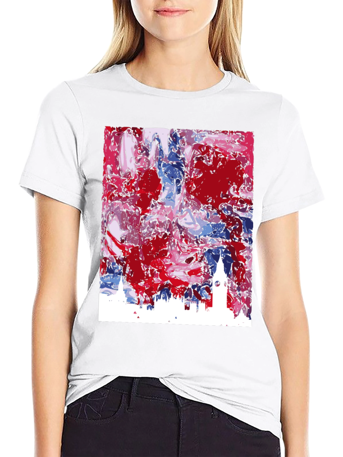 London Skyline Art Tee - Stylish Abstract Cityscape Shirt