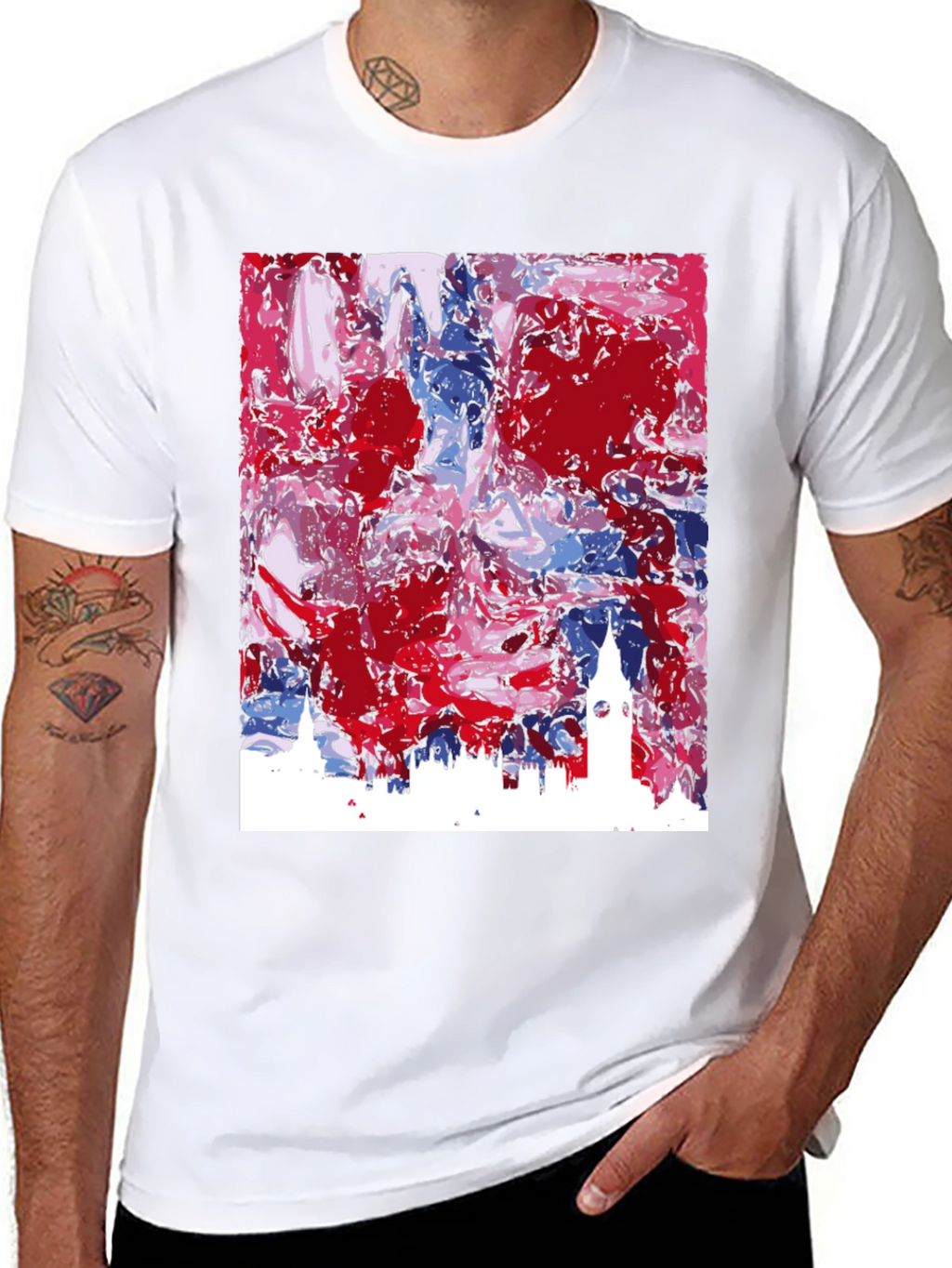 London Skyline Art Tee - Stylish Abstract Cityscape Shirt