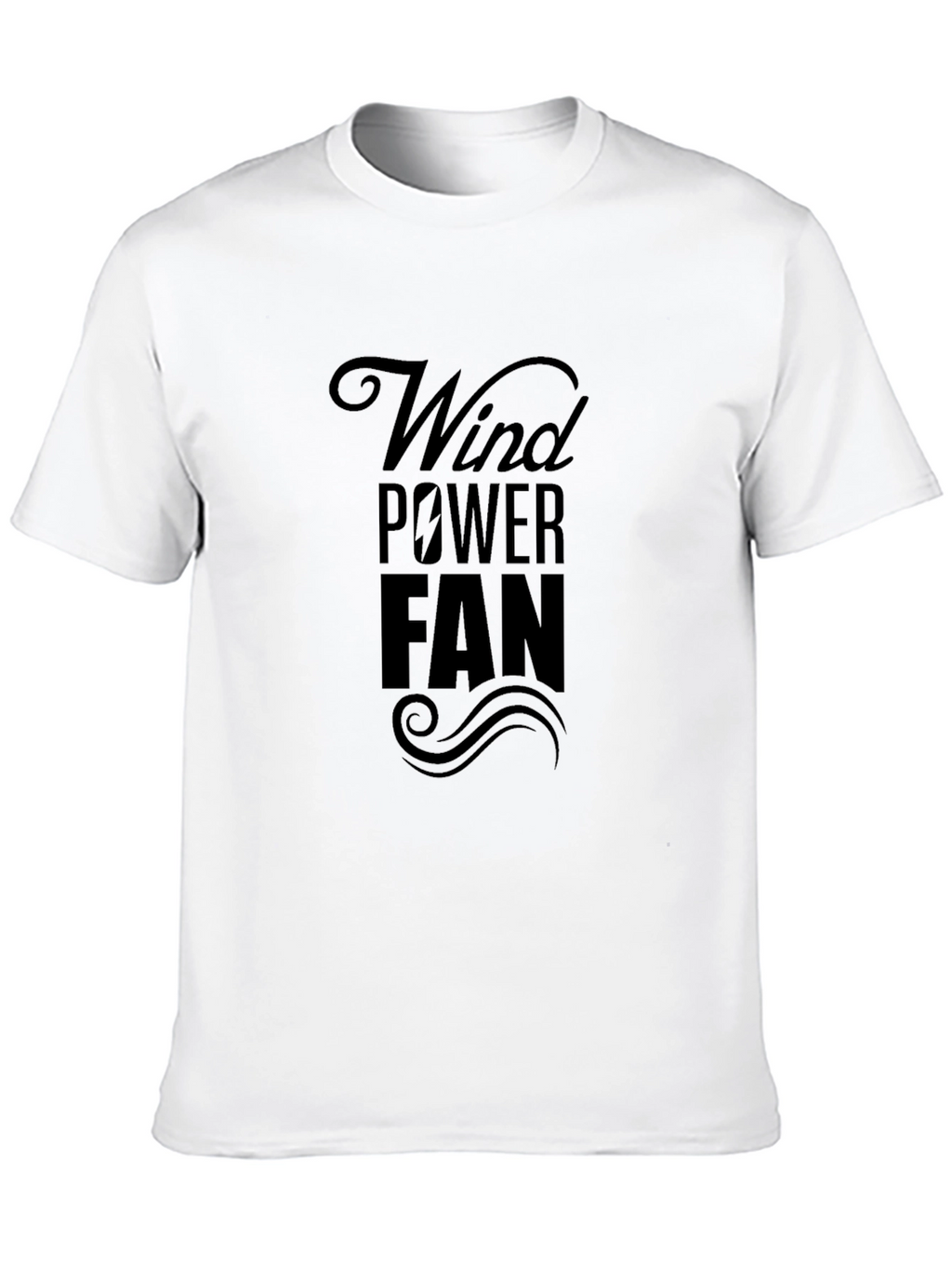 Wind Power Fan Black Cotton Tee