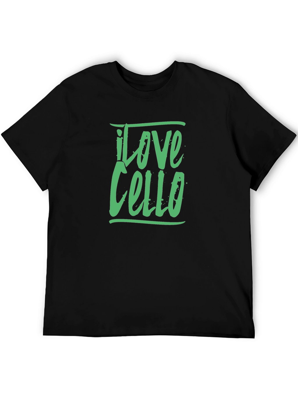 I Love Cello Graphic Tee - Black Cotton T-Shirt