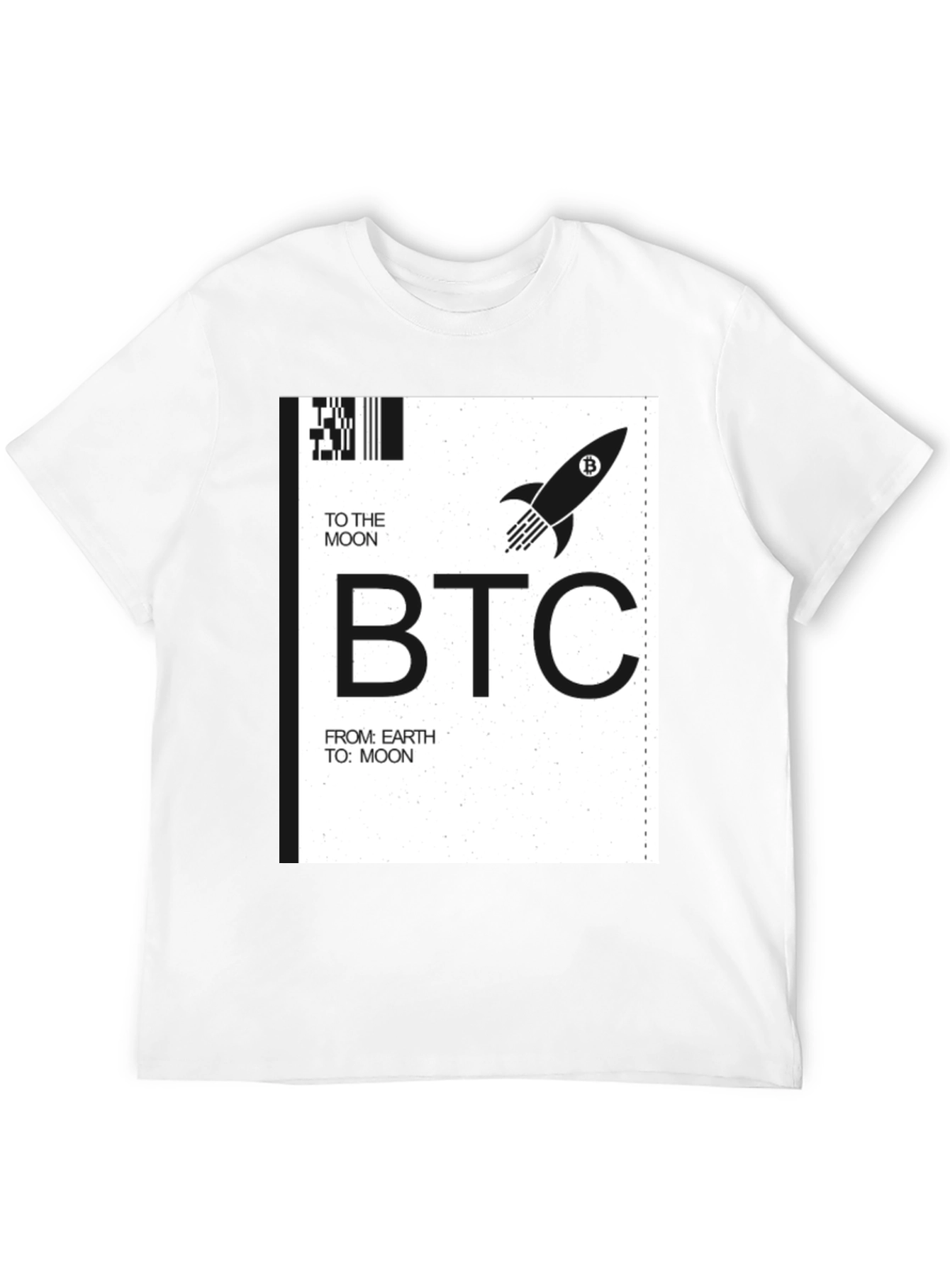 Bitcoin BTC To The Moon Black T-Shirt