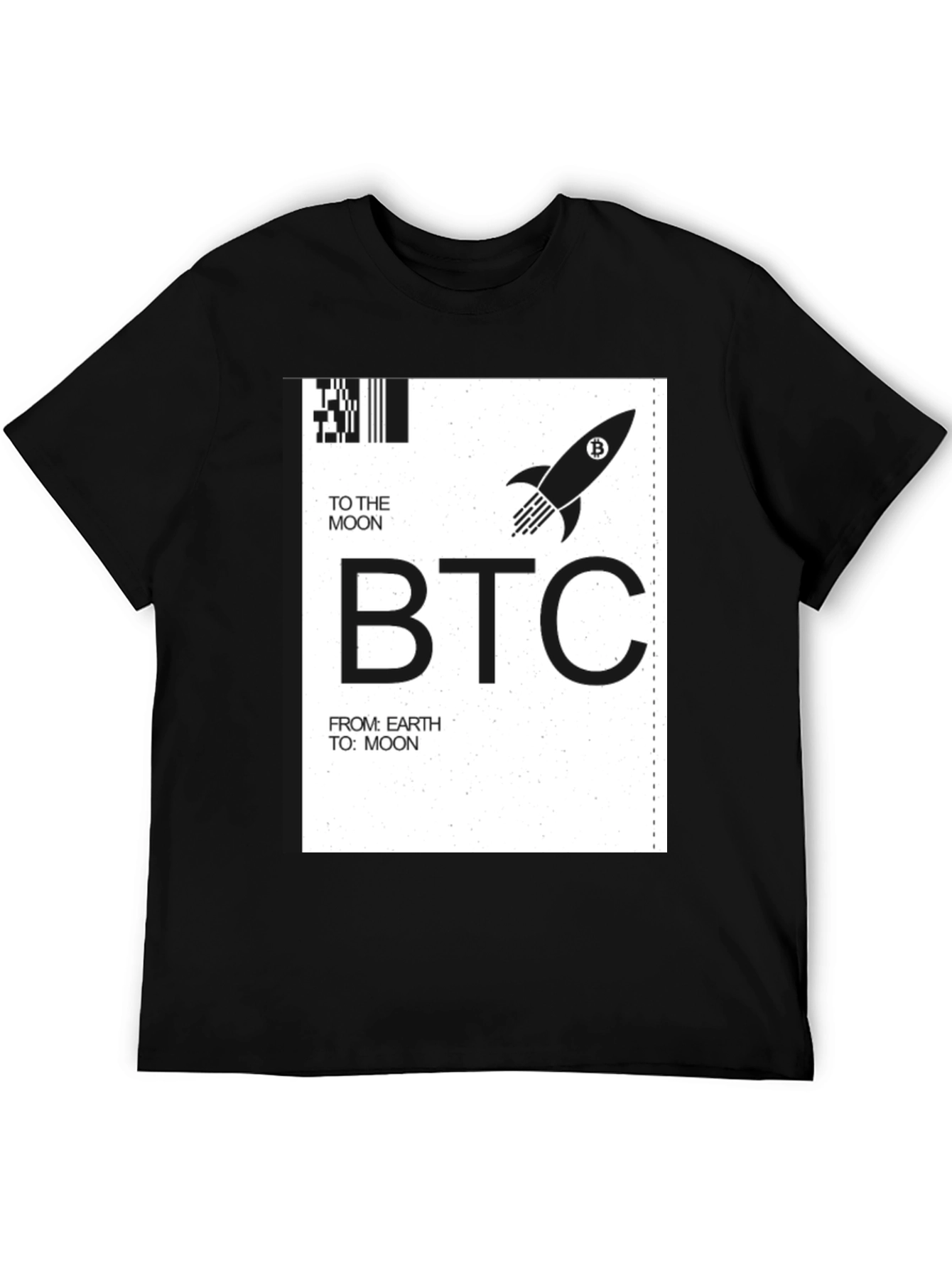 Bitcoin BTC To The Moon Black T-Shirt