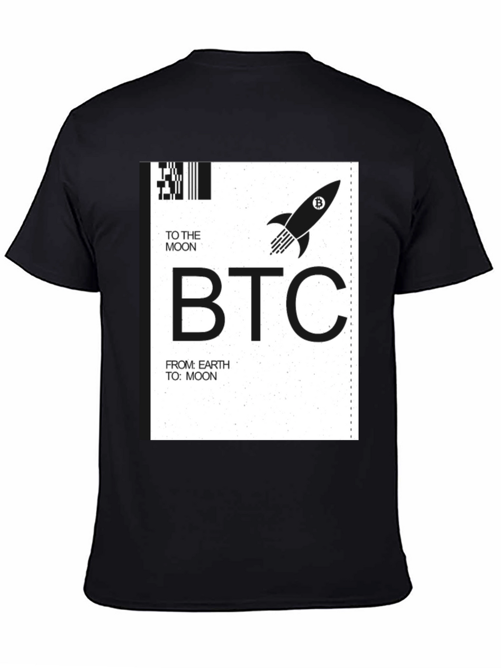 Bitcoin BTC To The Moon Black T-Shirt