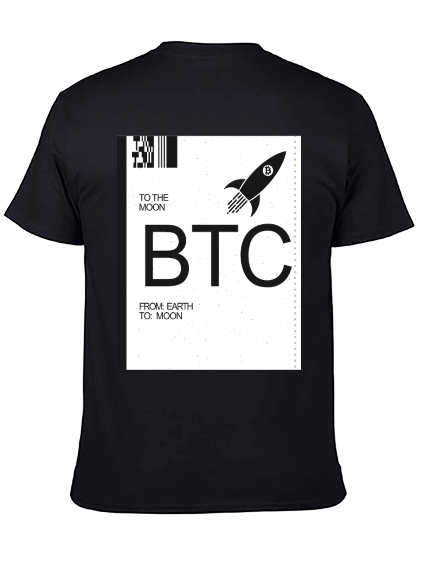 Bitcoin BTC To The Moon Black T-Shirt
