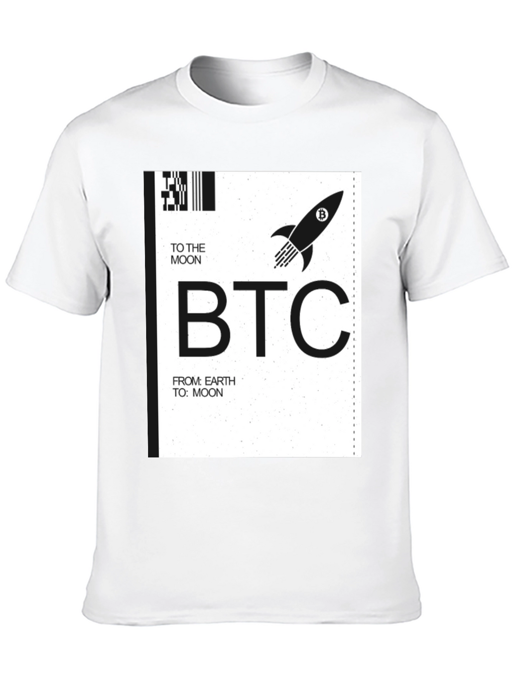 Bitcoin BTC To The Moon Black T-Shirt
