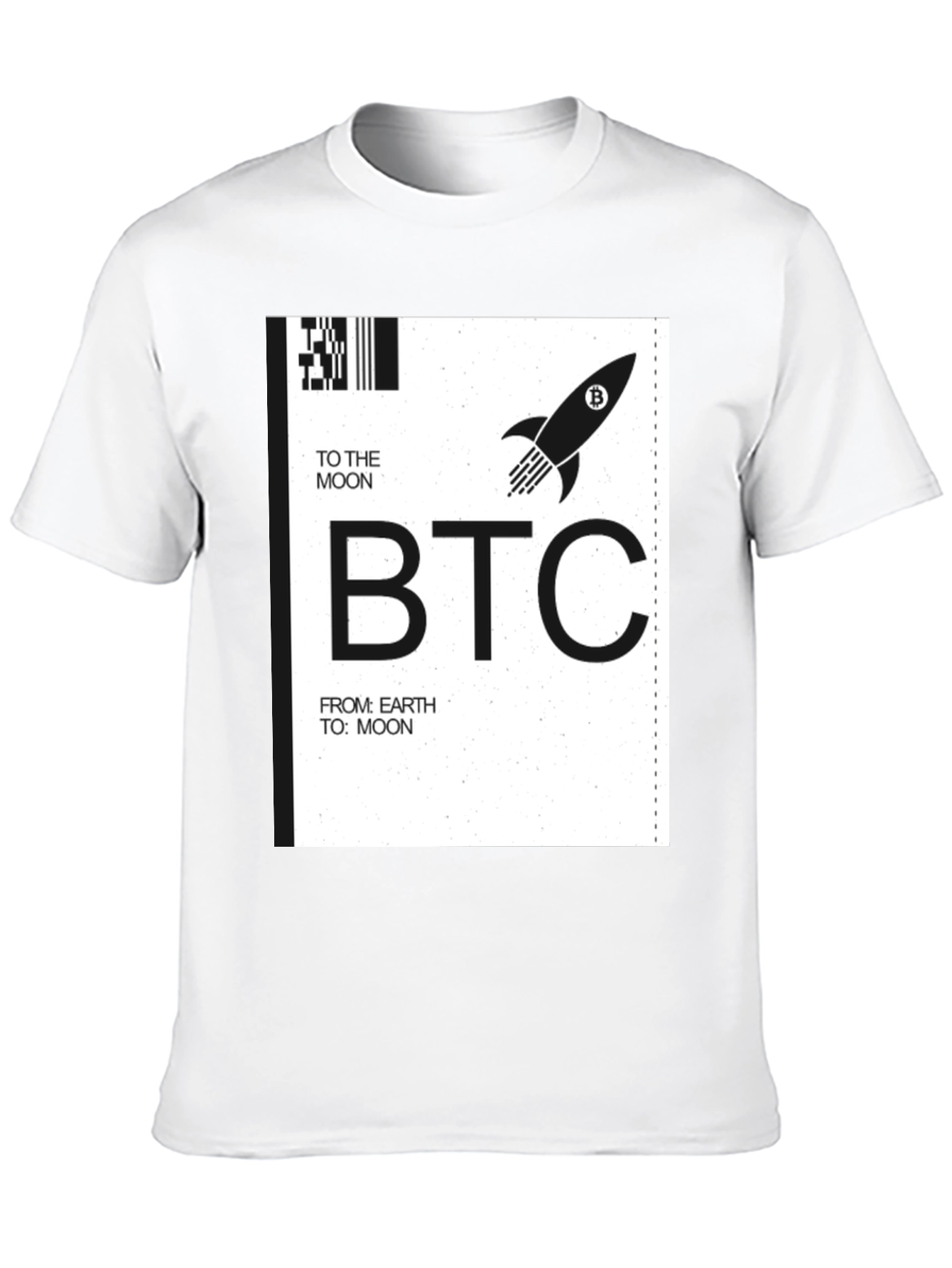 Bitcoin BTC To The Moon Black T-Shirt