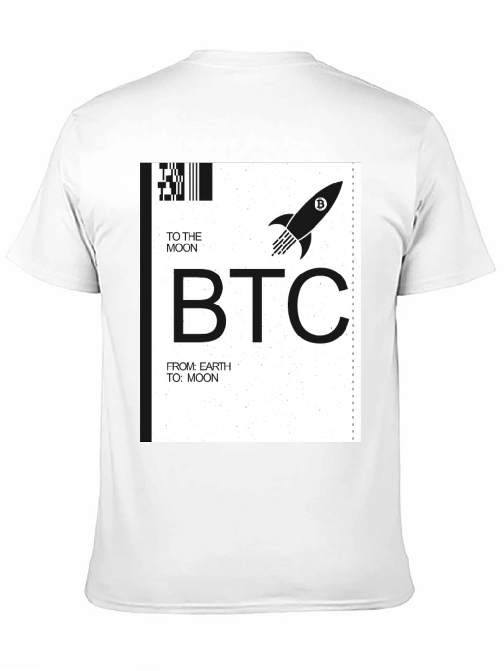 Bitcoin BTC To The Moon Black T-Shirt