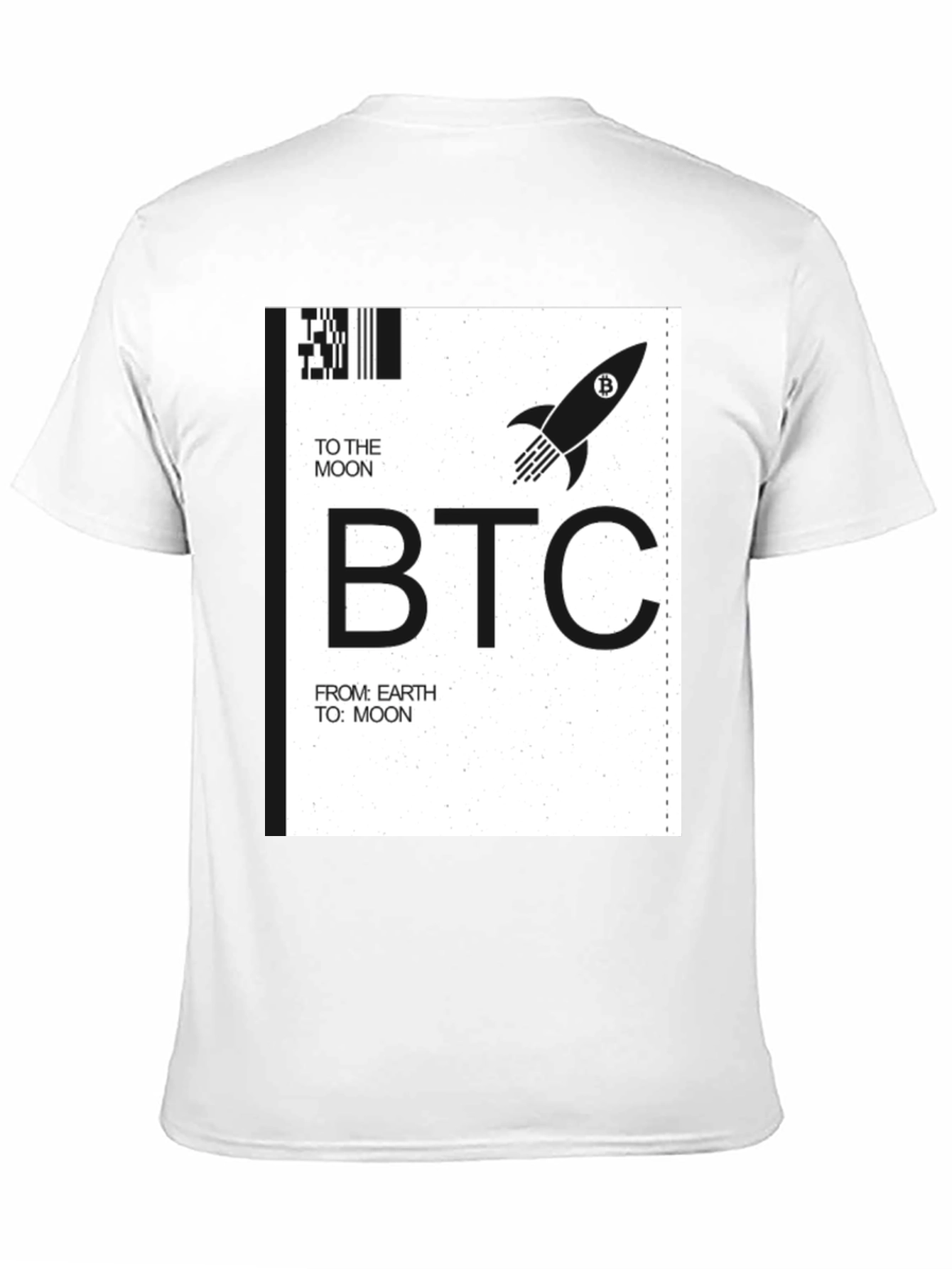 Bitcoin BTC To The Moon Black T-Shirt