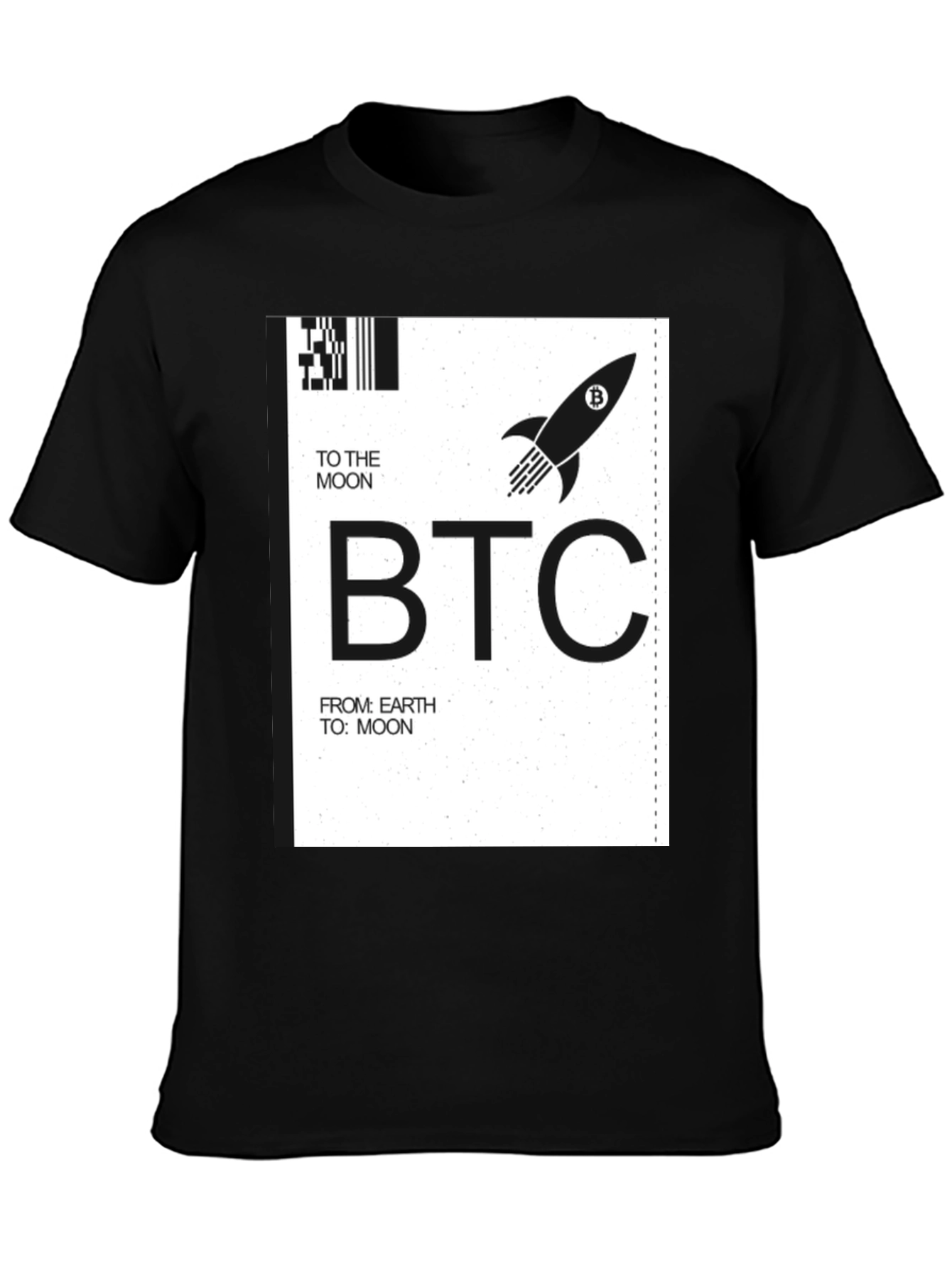 Bitcoin BTC To The Moon Black T-Shirt