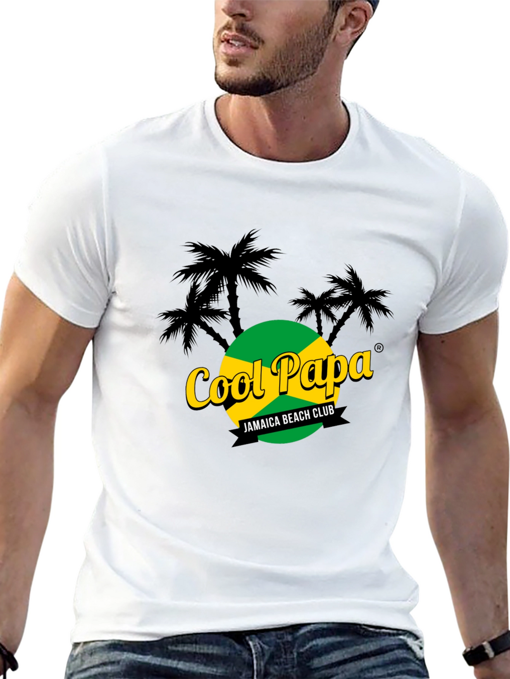 Cool Papa Jamaica Beach Club Black T-Shirt