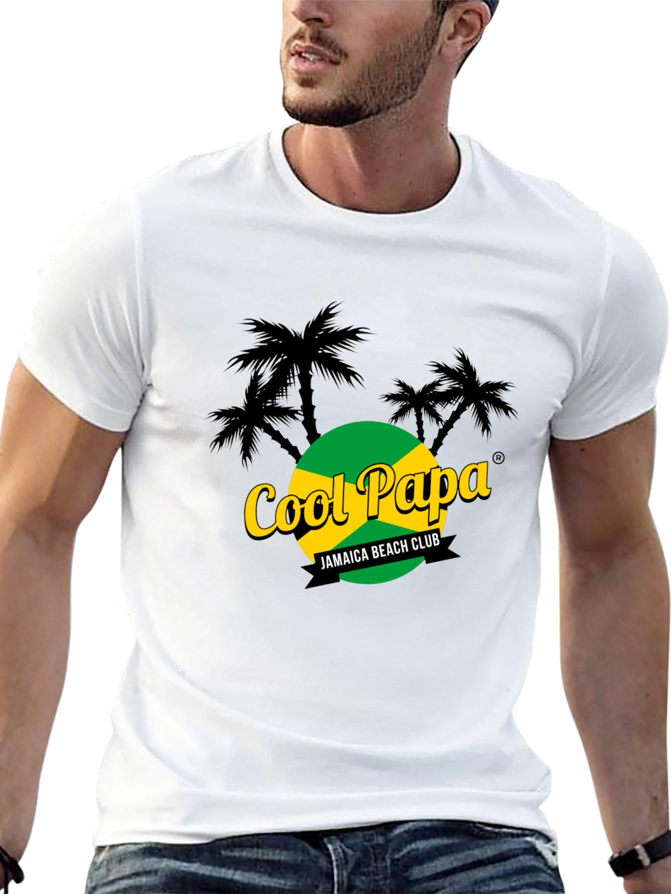 Cool Papa Jamaica Beach Club Black T-Shirt